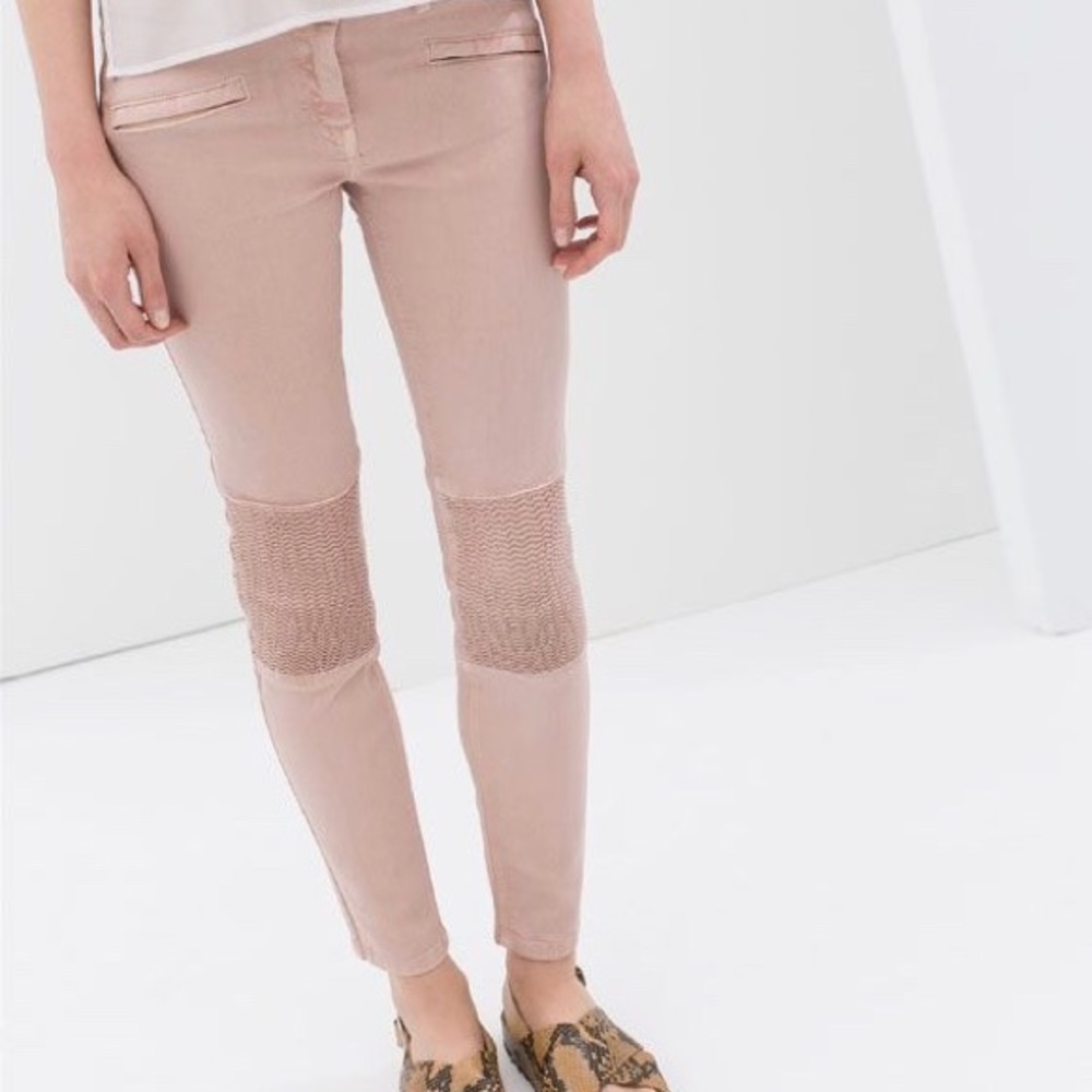 Zara Skinny Cargo Biker Trousers